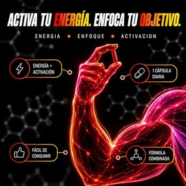 ForzaTech BURN Termogénico Pre Entrenamiento Suplemento Alimenticio 60 cápsulas con Cafeína Anhidra, P-Sinefrina, Cetonas de Frambuesa, Tirosina y Tea