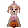 Gemmy Airblown Skye w/Pumpkin Nick, 3 ft Tall, Multi