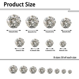Bofanze Pack of 400 Claw Flat Back Rhinestones Glass Rhinestones Prong Setting Rhinestones Crystal Sewing Claw Rhinestone Heat Fix Rhinestones for Crafts Costumes Wedding Dresses