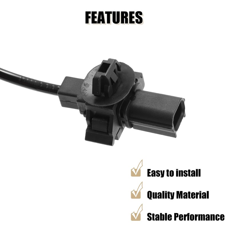 Unifizz 2pcs Black 57450-TR3-A02 57455-TR3-A02 ABS Wheel Speed Sensor Front