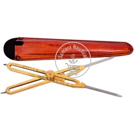 Humaira Nautical Brass Drafting Tool Proportional Divider 12 inch Scientific Instrument with Solid Leather Cover