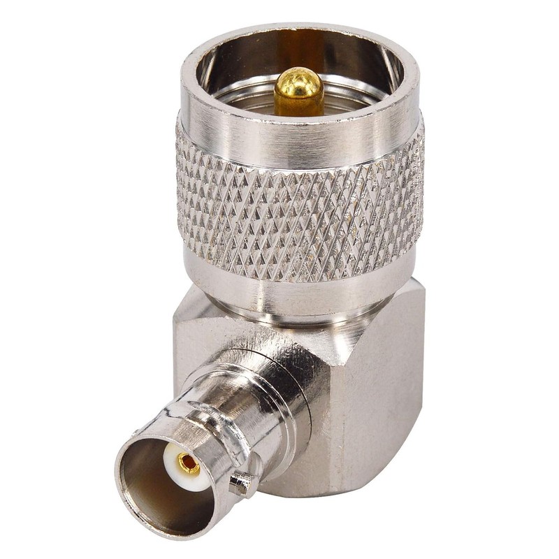 BOOBRIE RF Coaxial Connector UHF PL259 Male to BNC Female