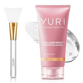 Collagen Night Wrapping Mask, Overnight Peel Off Face Mask, Hydrating Moisturizing & Restored Balance Glass Skin Sleeping Facial Mask, Skincare for Al