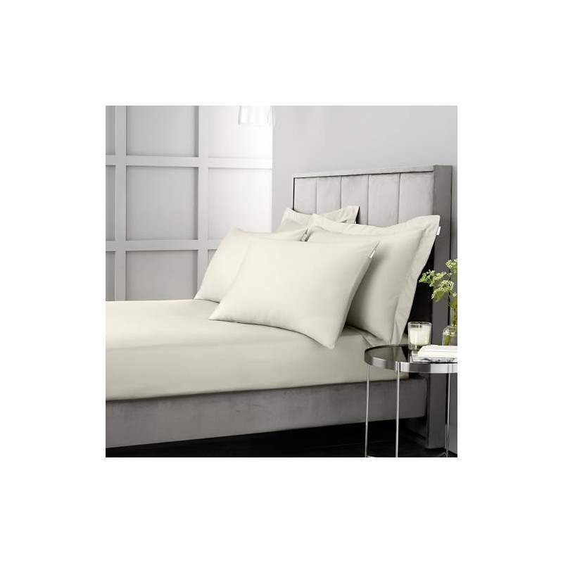 Bianca 400 Thread Count Cotton Sateen Standard Pillowcase Pair Oyster