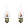 Dkaikai 2-Pack Realistic Flame Effect Light Bulb (Flame Shaped) -