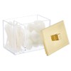 mDesign Modern Square Bathroom Vanity Countertop Storage Organizer Canister Jar