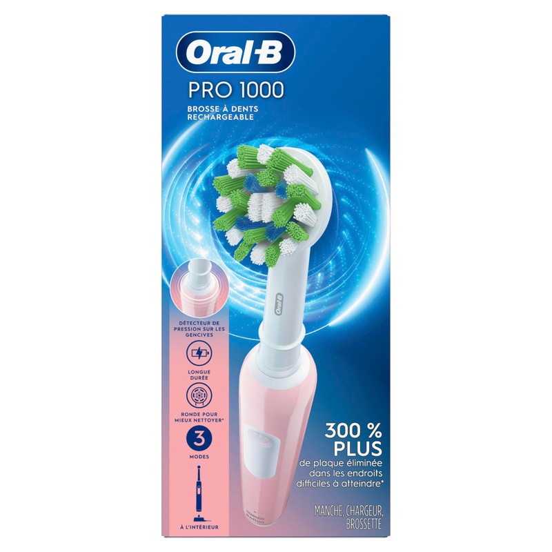 Oral-B Pro 1000 Rechargeable Electric Toothbrush, Pink