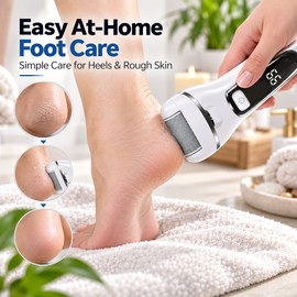 Pedicure Tools Foot Care File Set for Callus Care – Rechargeable 3-Head Foot Care Tool for At-Home Pedicure