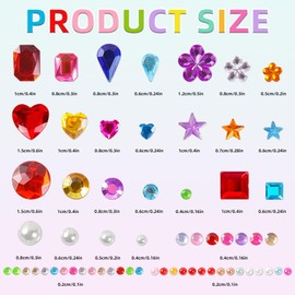 CllyCnny Face Gem Stickers Jewels for Crafts: 2742PCS Self Adhesive Rhinestone Stick on Gems,Small Earrings Nail Jewels for Kids&Body Bling Hair Jewelry for Women,Valentine's Day Essentials for Girl