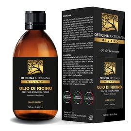 OFFICINA ARTIGIANA MILANO Pure Certified Castor Oil Made in Italy, 250 ml