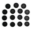 B-044 Suit Buttons, Black Buttons, Black, No Gloss, Jacket, Blazer,