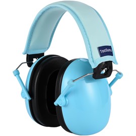 TacGuru 130 Solid Color Edition, Kids Ear Protection Earmuffs, Hearing Protection for Kids, One Size for 3-16 Yr Old, Light Turquoise