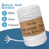 OurTop Premium Macrame Yarn, White, 3 mm x 300 m