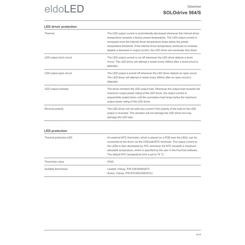 eldoLED | SL0564S3 SOLOdrive 50W 0-10V 'Dim to Dark' LED