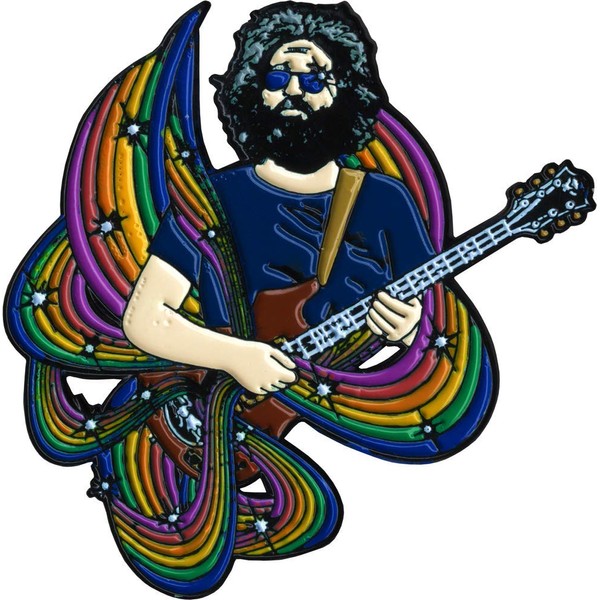 Jerry Garcia Playing the Guitar Enamel Pin – Dual Posts