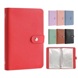 SFTRADE Bills, Money Sorting, Envelope Savings, File Binder, Stylish, Inner Pages, 50 Pages, Can Stack 100 Cash (Red)
