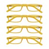 MODFANS Reading Glasses Yellow +2.25-4 Pairs Fashion Readers Narrow Frame