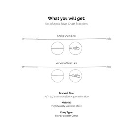 Made by Nami Men's Bracelet Stainless Steel Silver/Gold Minimalist Bracelet Men's Bracelets for Men Silver Bracelet Men Filigree Cuban Link Chain Bracelet, 18.0 cm, Stainless Steel, No Gemstone