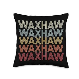 Waxhaw North Carolina Waxhaw NC Retro Vintage Text Throw Pillow, 16x16, Multicolor