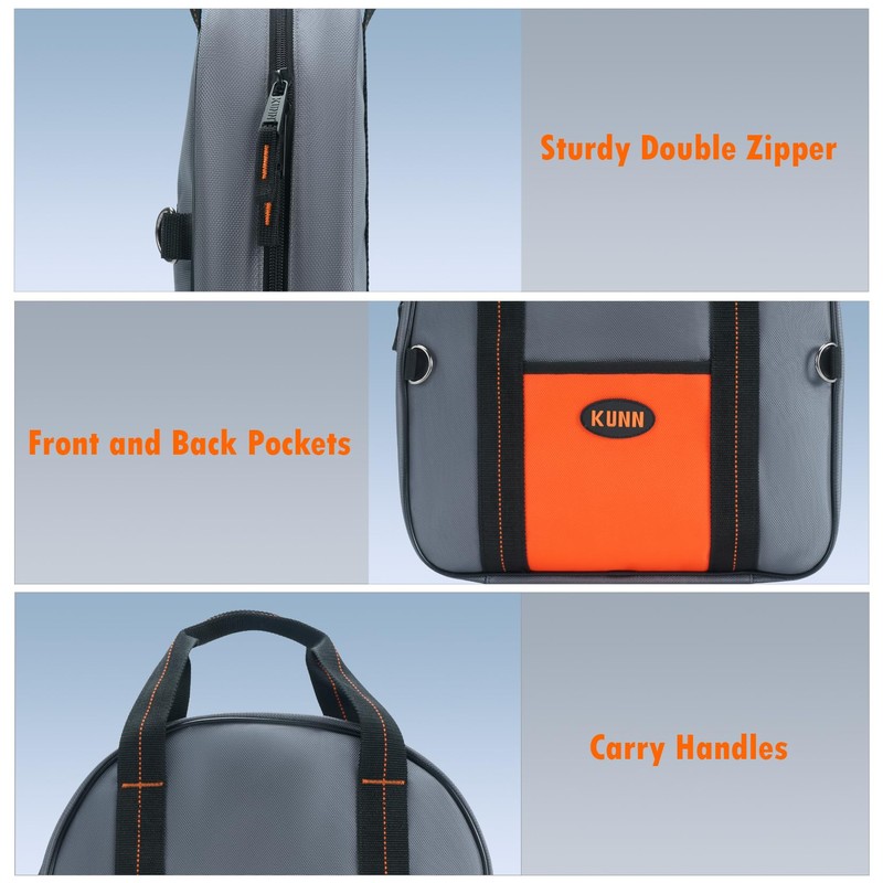 KUNN 14 Inch Jumper Cable Bag Durable Tools Cable Storage
