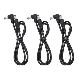 BlingKingdom 3pcs Guitar Pedal Power DC Cable for Effect Pedal 5.5 x 2.1mm Power Lead Cord Male to Male 24AWG Connector Plug Wire Adapter