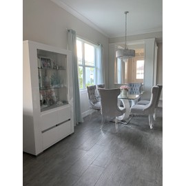 Alpha Furnishings Modern Acrylic Lucite Crystal Furniture Legs 16" H Replacement Acrylic Chair Legs 4PC (16" Straight & Curve)