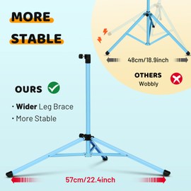 CAHAYA Portable Sheet Music Stand: Dual Use Desktop Book Holder Folding Lightweight Extra Stable Reinforced with Carrying Bag and Clip for Students Musicians Height Adjustable up to 54.3" CMS0204BL