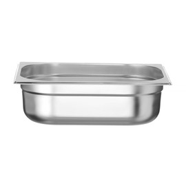 HENDI Gastronorm Container, Temperature Resistant from -40 °C to 300 °C, Hot Air Oven, Fridge and Freezer, Chafing Dishes, Bain Marie, 6.5 L, GN 1/2, 325 x 265 x (H) 100 mm, Stainless Steel
