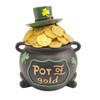 Bechivie St Patricks Day Pot of Gold, 7.6In Resin Leprechaun