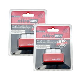 Arwrilt 2 PCS Automotive Power Upgrade Pro, Plug Drive Torque Boost, 35% More Power 25% More Torque, Suitable for D-iesel Vehicles (Red)