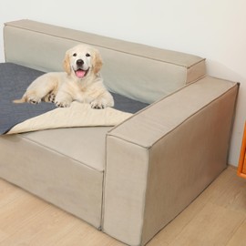 LPMOERA Waterproof Dog Sofa Couch Cover Non-Slip Pet Bed Blanket Couch Cover Quilted Mattress Protector Sofa Bed Protector Slipcover Dark Grey 40 * 50 Inch(Pack of 1)