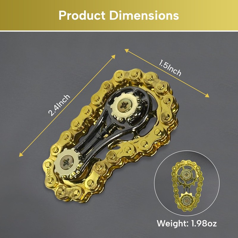 TingeVer - Fidget Spinner Metal for Adults – Premium Desk