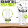 idea-station Plastic Cups 16 x 300 ml - Transparent -