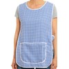 Ladies Gingham Design With Piping Tabard Apron Overalls Front Pocket