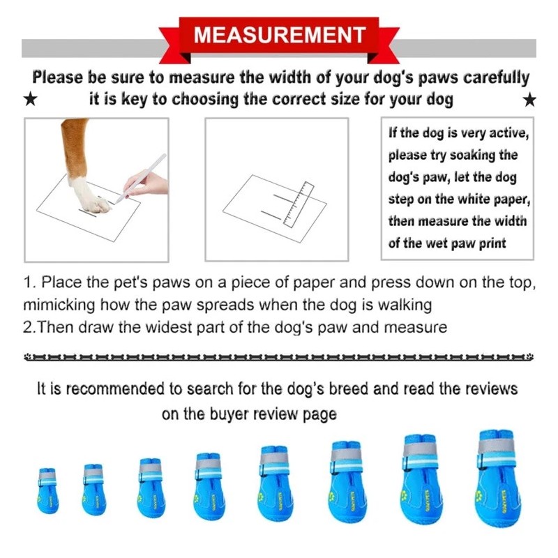 Zapatos para perro QUMY para botas y protectores de patas