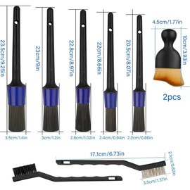 Nivofu Kit Brochas para Detallado Automotriz,9pcs Cepillo para Detallar,Cepillo de Coche,Cepillo Suave Interior Automóvil para Tablero,Limpiar Llanta,Rejilla de Aire Acondicionado,Teclado sin Arañazos