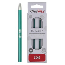 KnitPro Zing - Ferri circolari intercambiabili, 13 cm, 3 mm