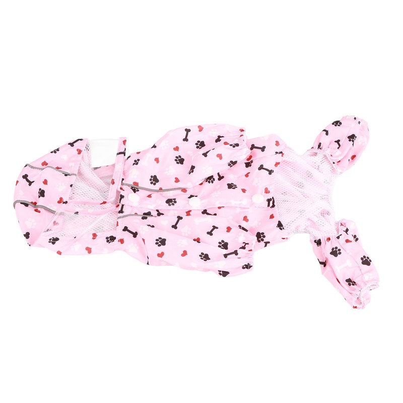 Reflective Puppy Raincoat Jacket Waterproof Breathable Cute Pattern Pet Dog