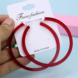 Neon Earrings for Women Acrylic Exaggerated Hoop Earrings Colorful Hoop Earring 80s Party Costume Accessory