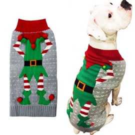HAPEE Dog Sweaters for Christmas Santa Pet Cat Clothes,Dog Accessories, Dog Apparel