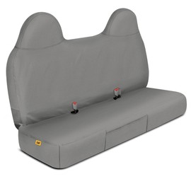 CAT® Custom Fit Front Bench Seat Cover for Ford F250 / F350 / F450 / F550 (1999-2007) - Durable Oxford Gray Truck Seat Cover with Utility Pockets, Ford F250 Super Duty Interior Cover