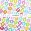 840 Pieces Round Dot Small Letter Number Stickers, 5 Sheets
