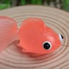 Acxico 10 Plastic Goldfish Small Soft Rubber Floating Gold Fish
