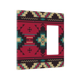 Outlet Covers Native Southwest American Pattern Wall Plates 1-Gang Duplex Receptacle 4.5 X 2.76 Inch 1 Pack
