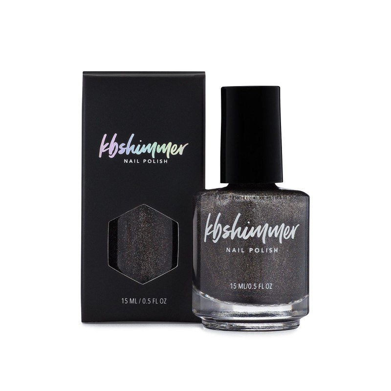 KBShimmer Stark Raven Mad Black Holographic Nail Polish- 0.5 oz