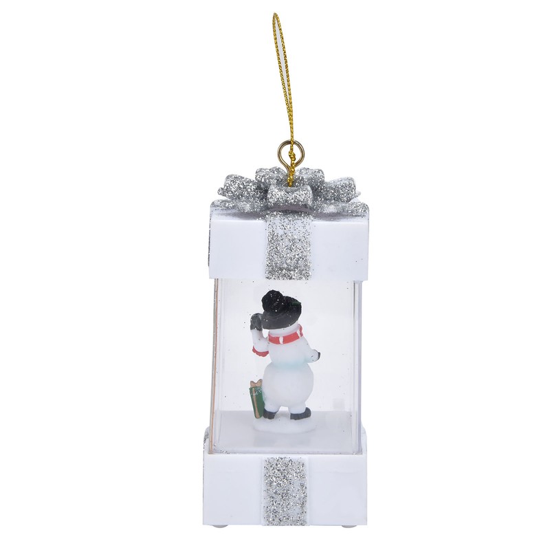 4.7inch Christmas Snowman Scene Hanging Lanterns Battery Operated Lighted Lamp
