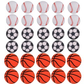 30 Sports Ball Iron-On Patches, Baseball Football Basketball Chenille Embroidered Patches Decorative Repair Patches for Clothing, Bags, Hats Backpacks DIY