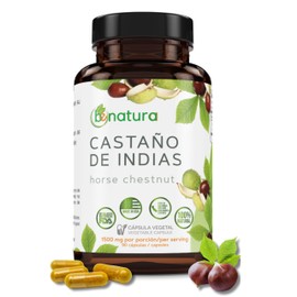 Castaño De Indias (Horse Chestnut Capsules) – 1500 mg per Serving, 90 Veggie Caps, 100% Natural, Premium Dietary Supplement, Made in USA – Supports Circulatory & Vein Health