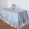 14FT Extra Long 48" Two Layered Tulle & Satin Table