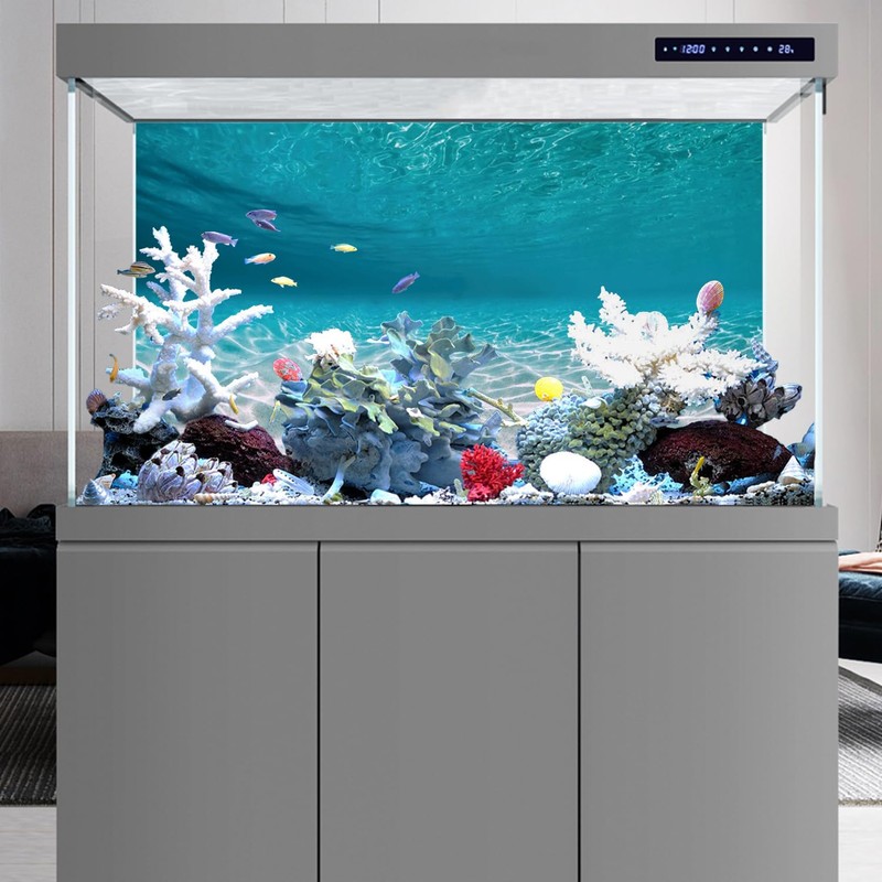 AWERT 48x24 inches Undersea Aquarium Background Pool Ocean Floor Aquarium